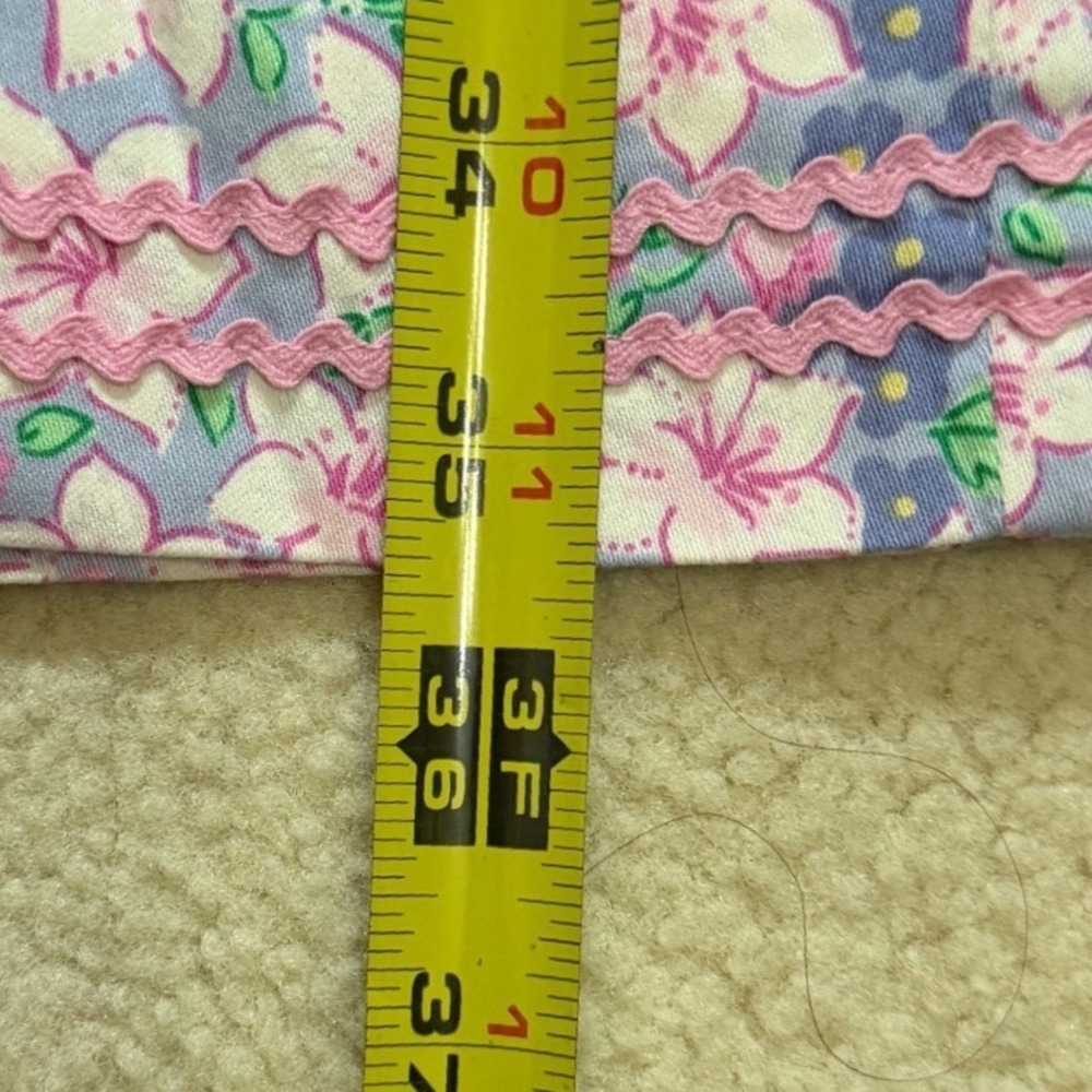 Vintage Lilly Pulitzer Strapless Cotton Floral Midi Sundress Sirens Resort‎ Sz 8 - Picture 9 of 12